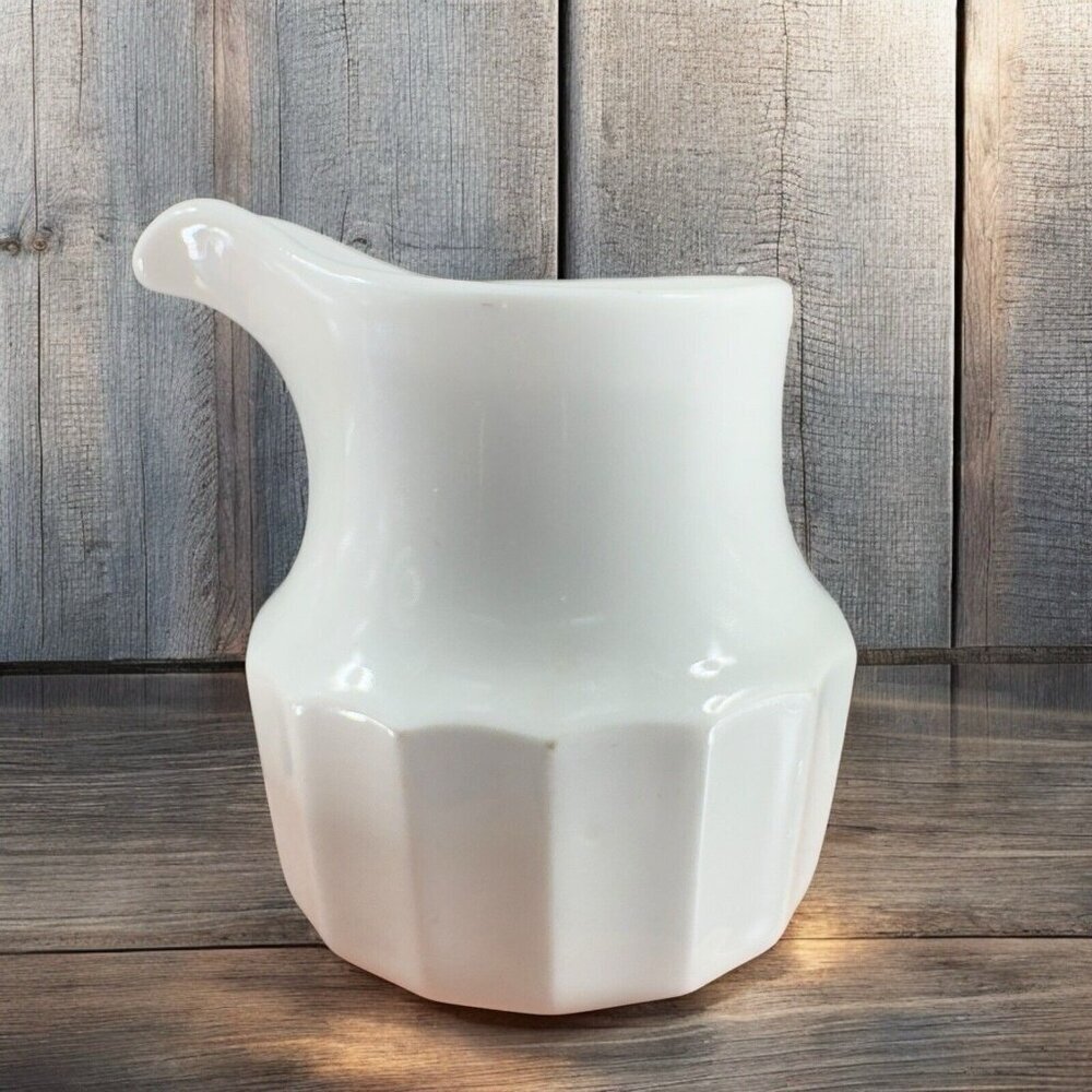 Vintage Mayer China Restaurant Ware Small Creamer Pitcher White Ceramic USA MADE